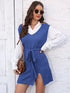 'Saira' V-Neck Sleeveless Sweater Dress - Celes Fashion